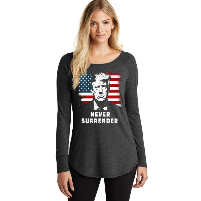 Trump Never Surrender Women's Perfect Tri Tunic Long Sleeve Shirt