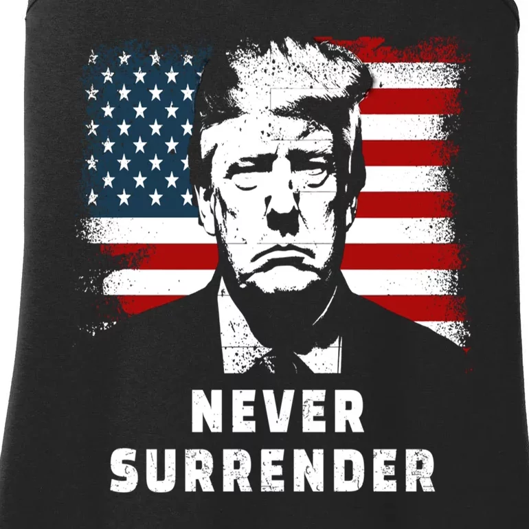 Trump Never Surrender Ladies Essential Tank