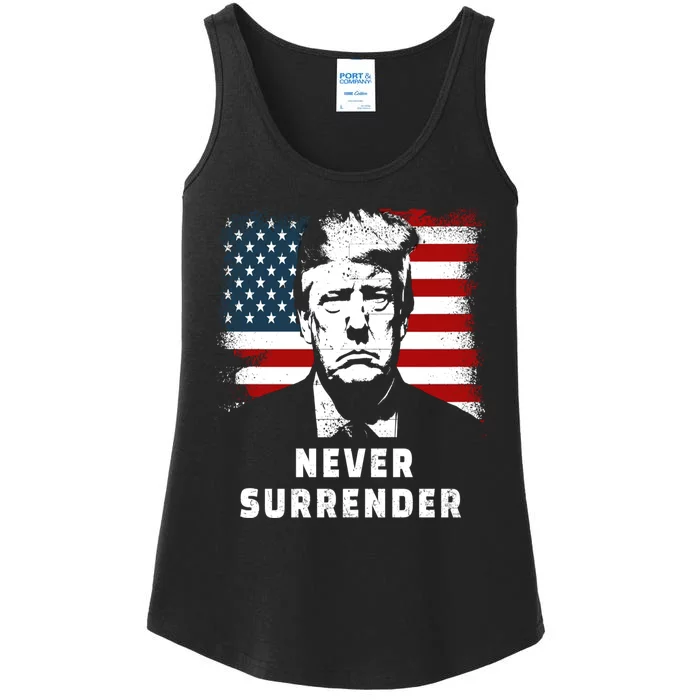 Trump Never Surrender Ladies Essential Tank