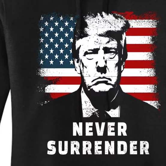 Trump Never Surrender Women's Pullover Hoodie