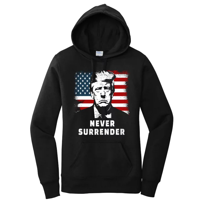 Trump Never Surrender Women's Pullover Hoodie