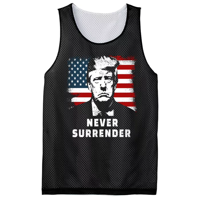 Trump Never Surrender Mesh Reversible Basketball Jersey Tank