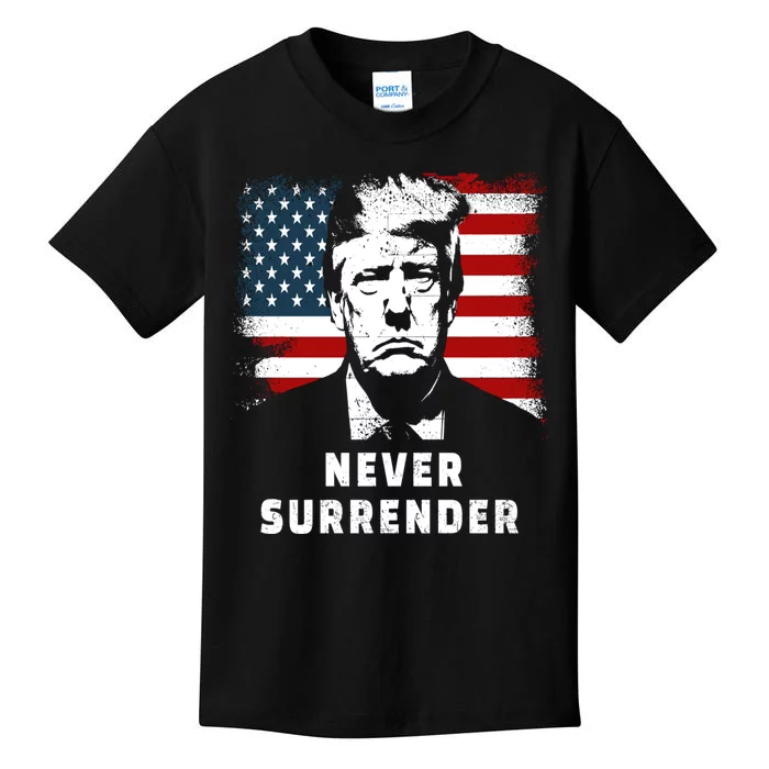 Trump Never Surrender Kids T-Shirt