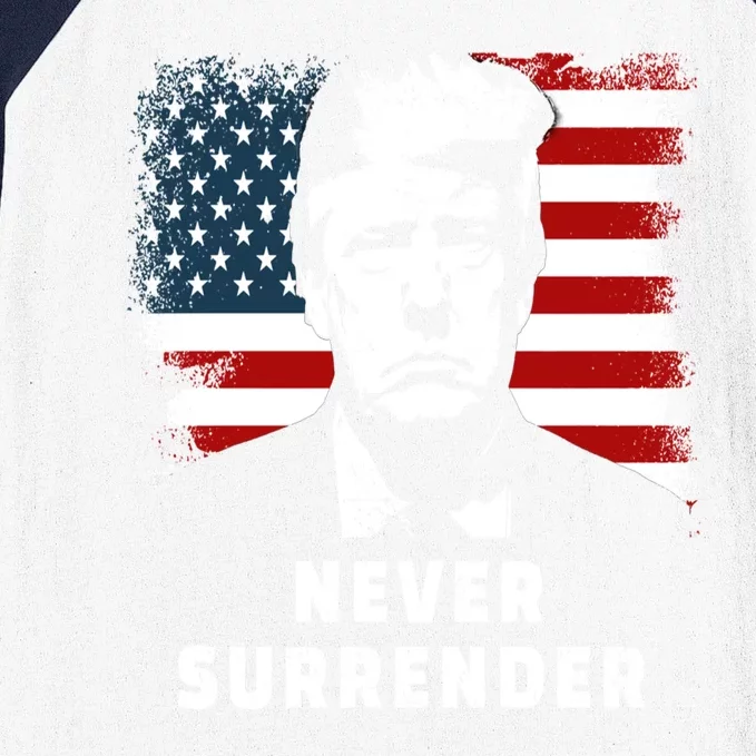 Trump Never Surrender Baseball Sleeve Shirt