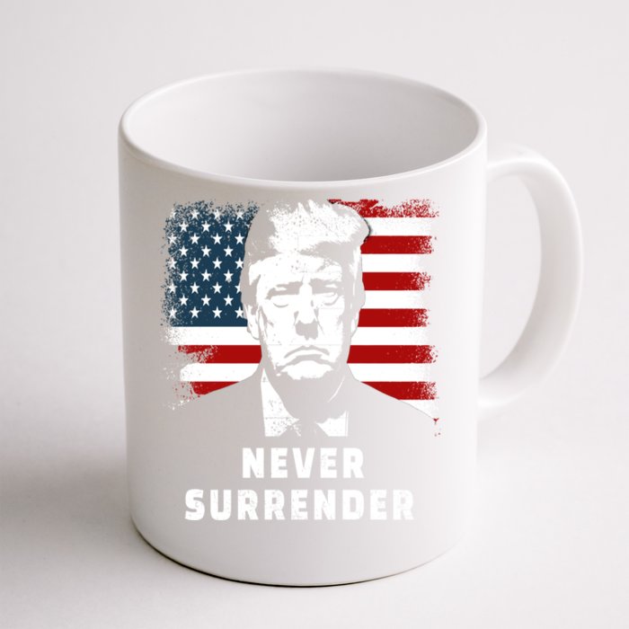 Trump Never Surrender Front & Back Coffee Mug