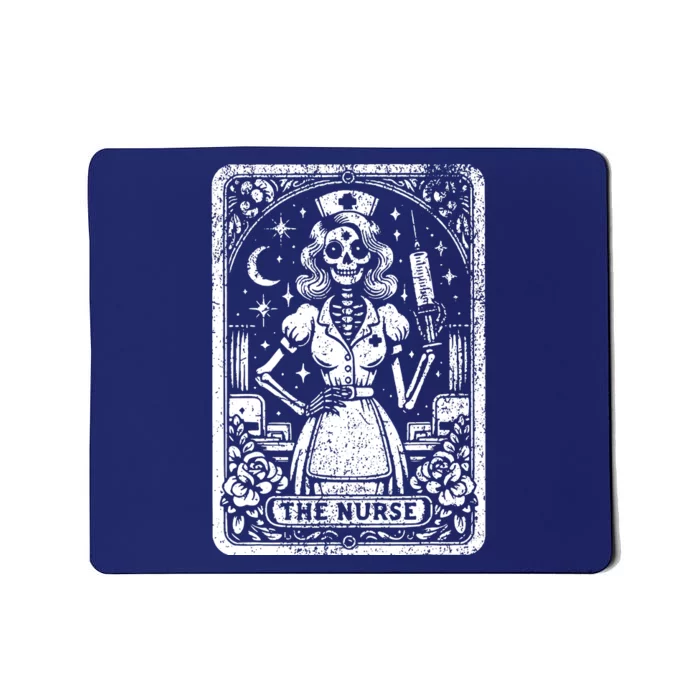 The Nurse Skeleton Tarot Card Funny Nursing Nurse Rn Lpn Np Mousepad