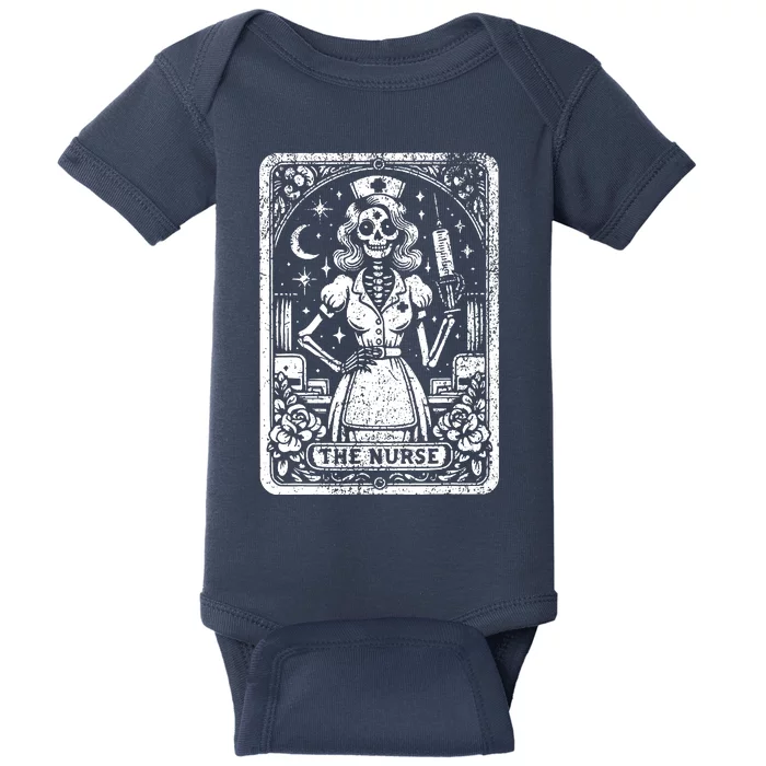 The Nurse Skeleton Tarot Card Funny Nursing Nurse Rn Lpn Np Baby Bodysuit