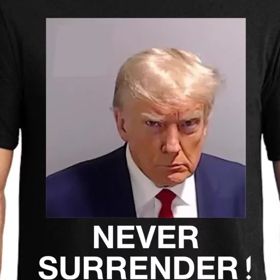 Trump Never Surrender Donald Trump Mugshot Trump 2024 Pajama Set