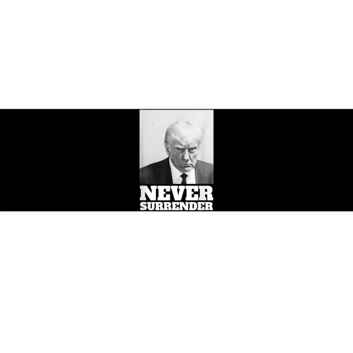 Trump Never Surrender Mug Shot Bumper Sticker