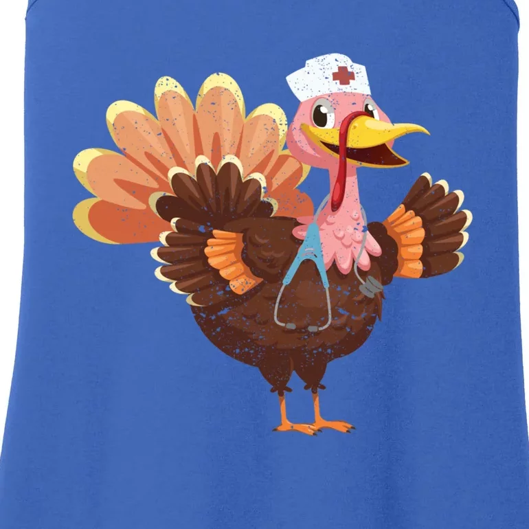 Turkey Nurse Stethoscope Funny Thanksgiving Nurses Rn Icu Er Gift Ladies Essential Tank