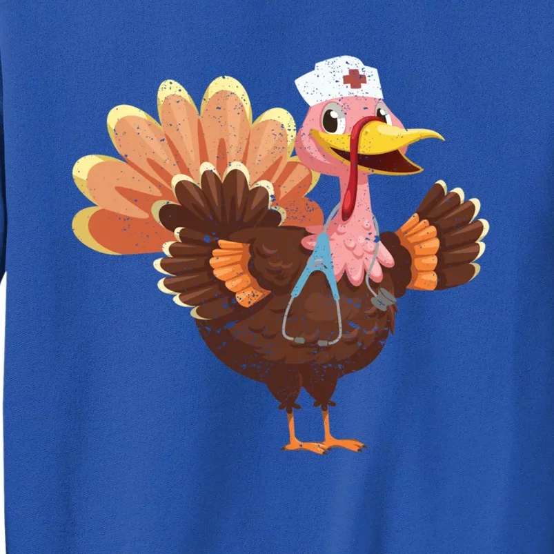 Turkey Nurse Stethoscope Funny Thanksgiving Nurses Rn Icu Er Gift Tall Sweatshirt