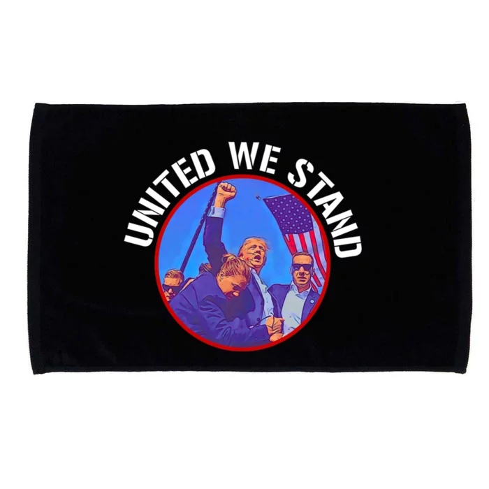 Trump Never Surrender 2024 Trump United We Stand Trump Never Surrender Microfiber Hand Towel