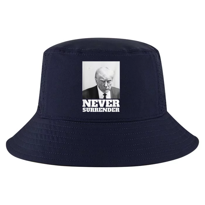 Trump Never Surrender Mug Shot Cool Comfort Performance Bucket Hat