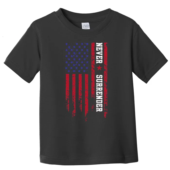 Trump Never Surrender 2024 Support Trump Toddler T-Shirt