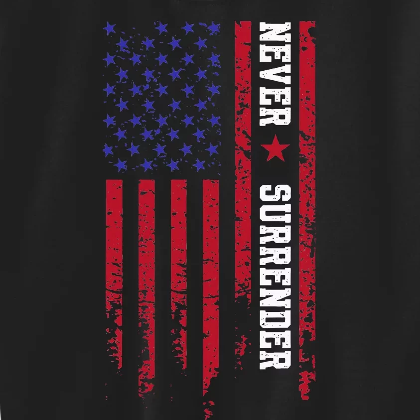 Trump Never Surrender 2024 Support Trump Kids Sweatshirt