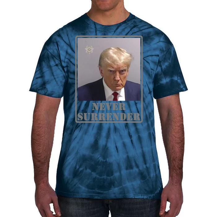 Trump Never Surrender 2024 Tie-Dye T-Shirt