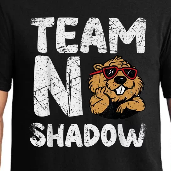 Team No Shadow Groundhog Day Funny Pajama Set