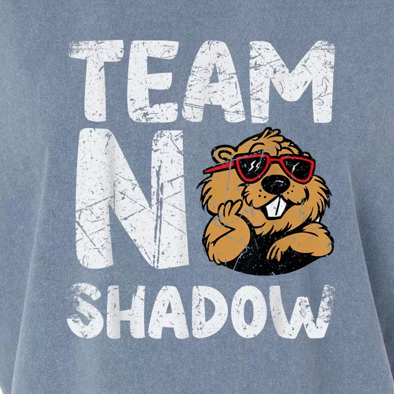 Team No Shadow Groundhog Day Funny Garment-Dyed Women's Muscle Tee