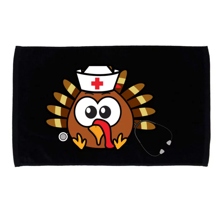 Thanksgiving Nurse Turkey Gift Cool Funny Feast Day Gift Microfiber Hand Towel