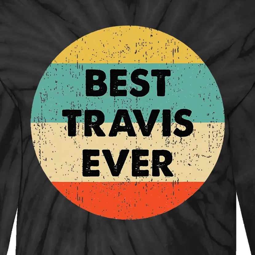 Travis Name Tie-Dye Long Sleeve Shirt