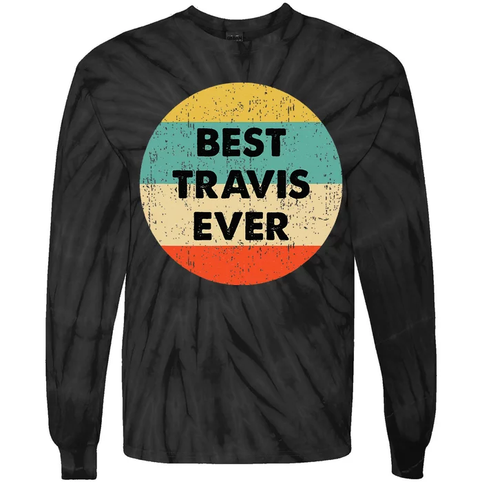 Travis Name Tie-Dye Long Sleeve Shirt