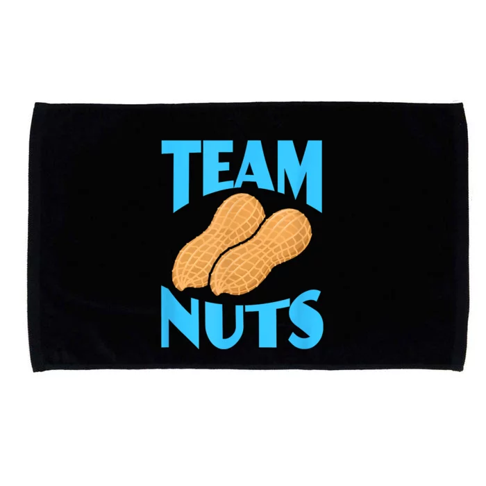 Team Nuts Team Boy Gender Reveal Pregnancy Baby Party Microfiber Hand Towel