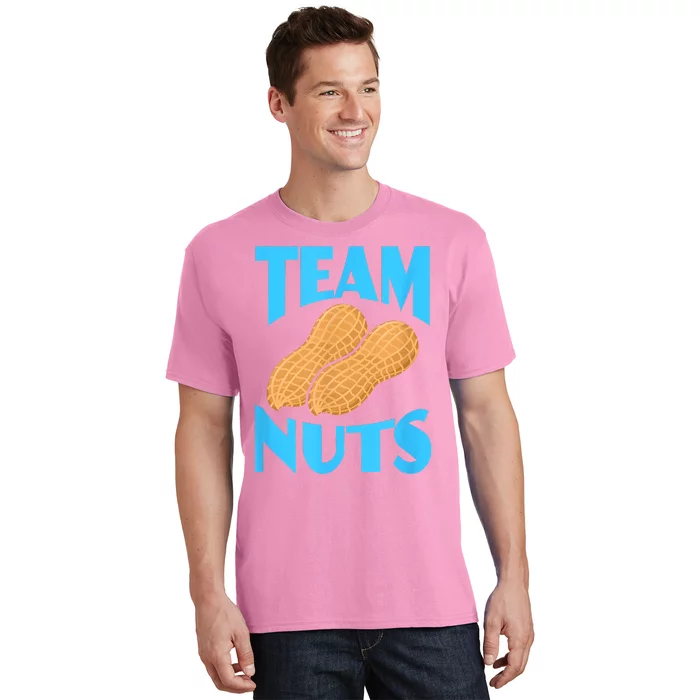 Team Nuts Team Boy Gender Reveal Pregnancy Baby Party T-Shirt