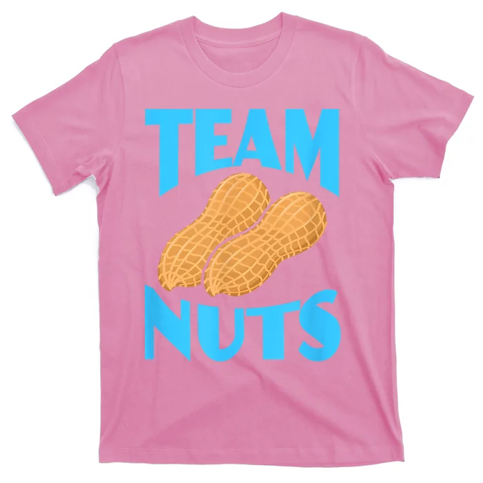 Team Nuts Team Boy Gender Reveal Pregnancy Baby Party T-Shirt