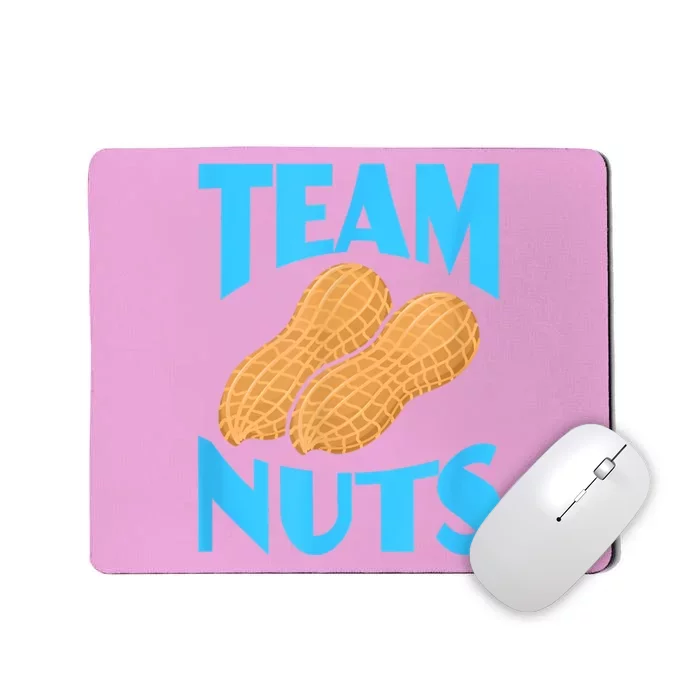 Team Nuts Team Boy Gender Reveal Pregnancy Baby Party Mousepad