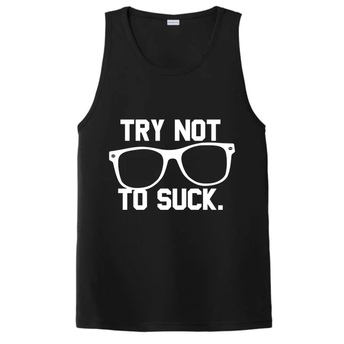 Try Not To Suck Book Movie Lover Reading Gift Great Gift Performance Tank