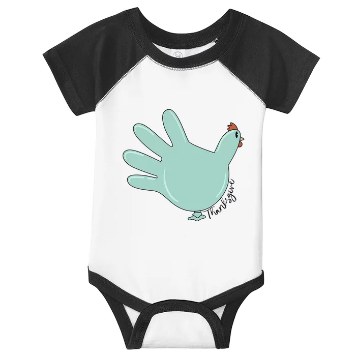 Thanksgiving Nurse Turkey Glove Thankful Nurse Medical Infant Baby Jersey Bodysuit