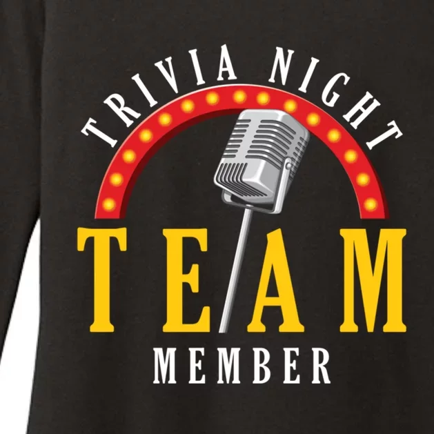 Trivia Night Team Member Quiz Game Show Trivia Gift Womens CVC Long Sleeve Shirt