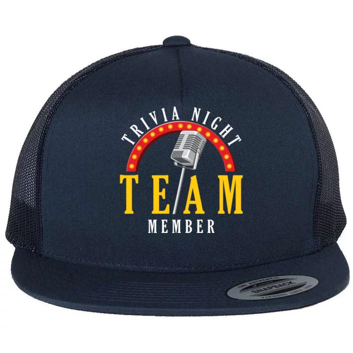 Trivia Night Team Member Quiz Game Show Trivia Gift Flat Bill Trucker Hat