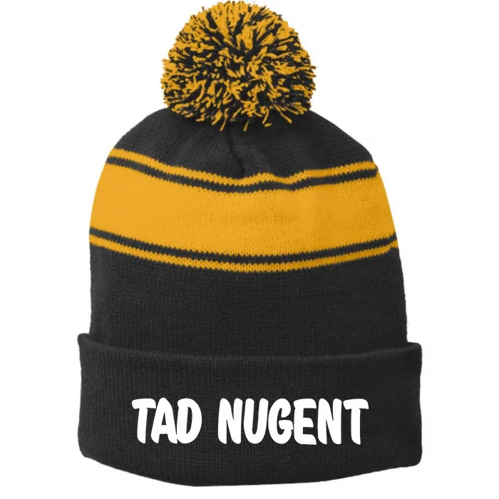 Tad Nugent Stripe Pom Pom Beanie