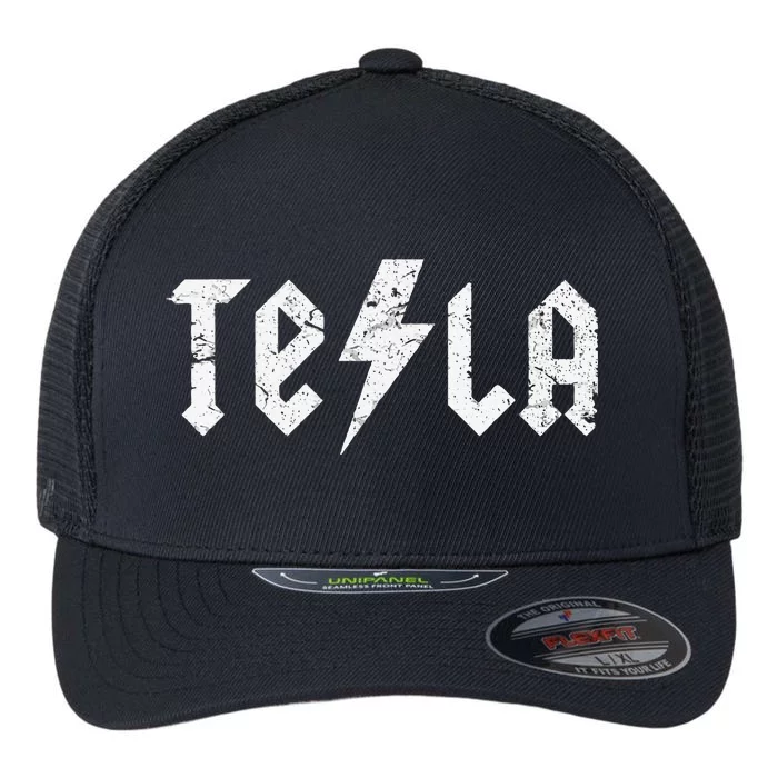 Tesla Nikola Tesla Fan Stem Flexfit Unipanel Trucker Cap