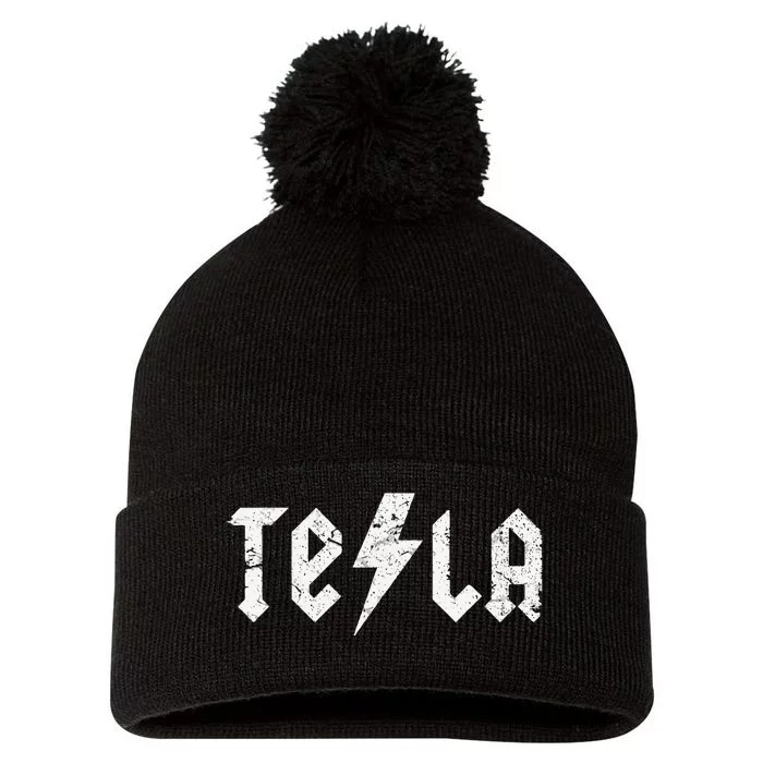 Tesla Nikola Tesla Fan Stem Pom Pom 12in Knit Beanie