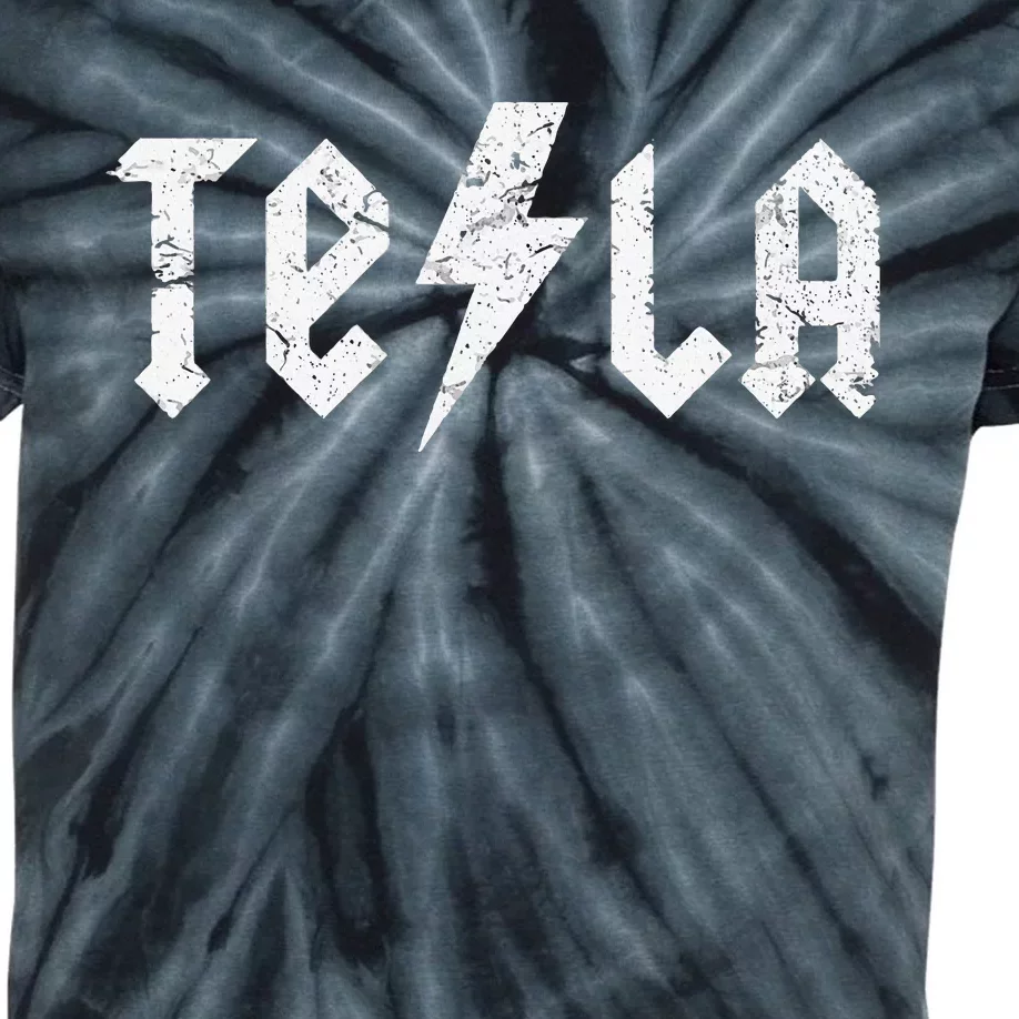 Tesla Nikola Tesla Fan Stem Kids Tie-Dye T-Shirt