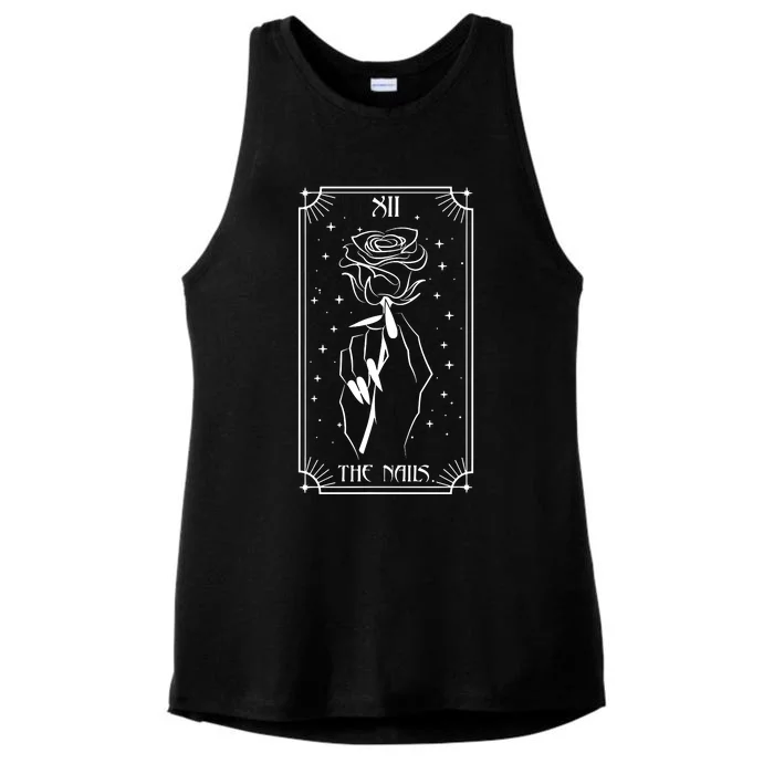 The Nails Tarot Card Nail Tech Nail Artist But First Nail Ladies Tri-Blend Wicking Tank