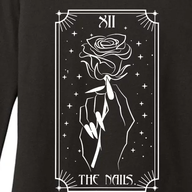 The Nails Tarot Card Nail Tech Nail Artist But First Nail Womens CVC Long Sleeve Shirt