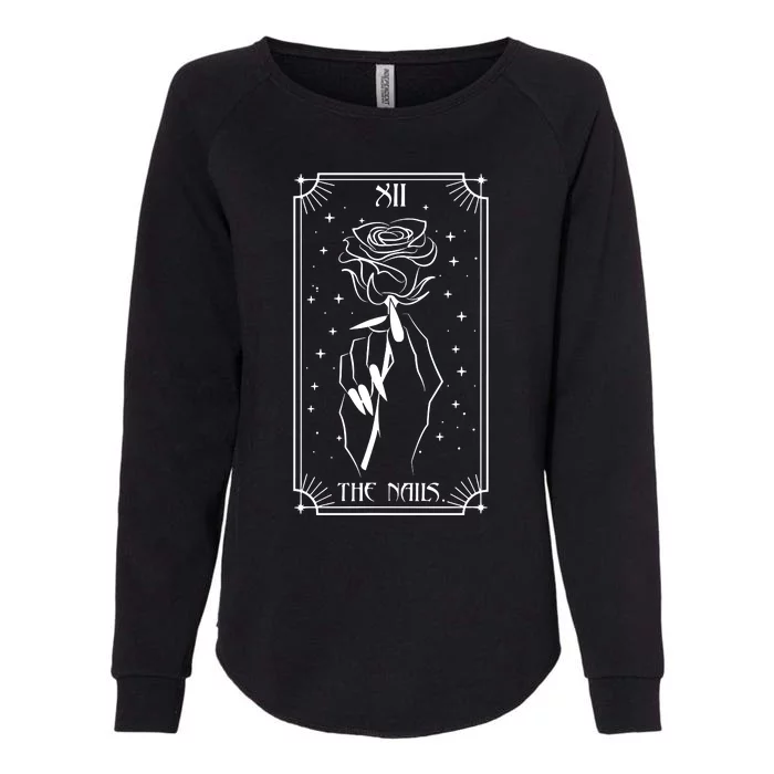 The Nails Tarot Card Nail Tech Nail Artist But First Nail Womens California Wash Sweatshirt