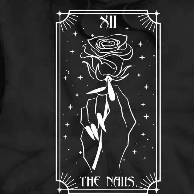 The Nails Tarot Card Nail Tech Nail Artist But First Nail Tie Dye Hoodie