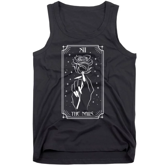 The Nails Tarot Card Nail Tech Nail Artist But First Nail Tank Top