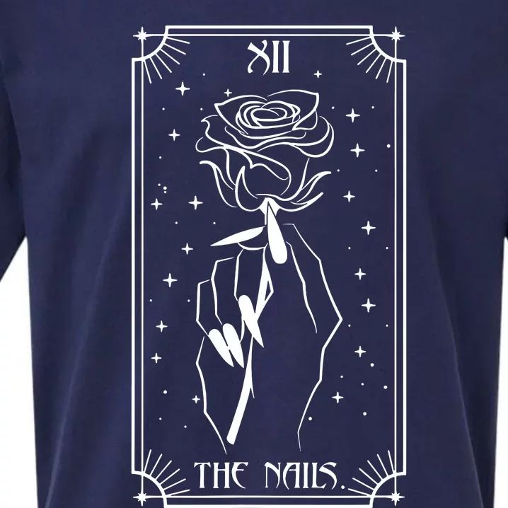 The Nails Tarot Card Nail Tech Nail Artist But First Nail Sueded Cloud Jersey T-Shirt