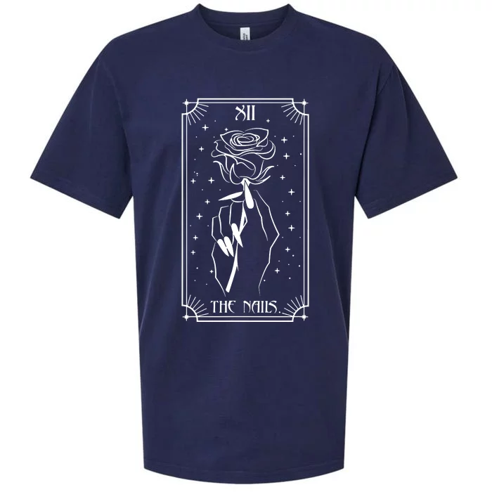 The Nails Tarot Card Nail Tech Nail Artist But First Nail Sueded Cloud Jersey T-Shirt