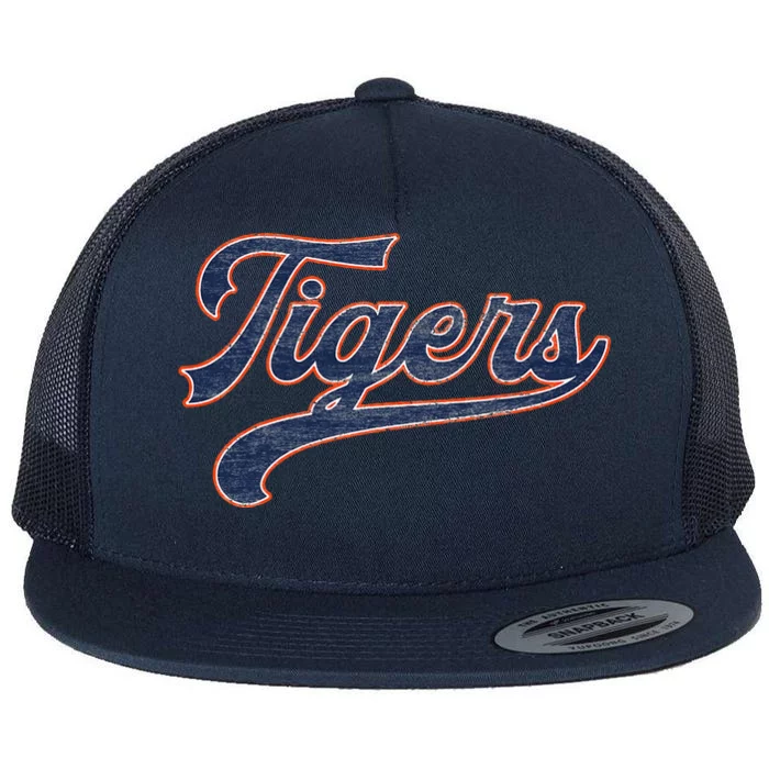 Tigers Nickname Flat Bill Trucker Hat