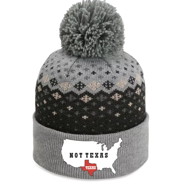 Texas Not Texas Map The Baniff Cuffed Pom Beanie