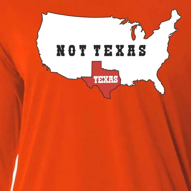 Texas Not Texas Map Cooling Performance Long Sleeve Crew