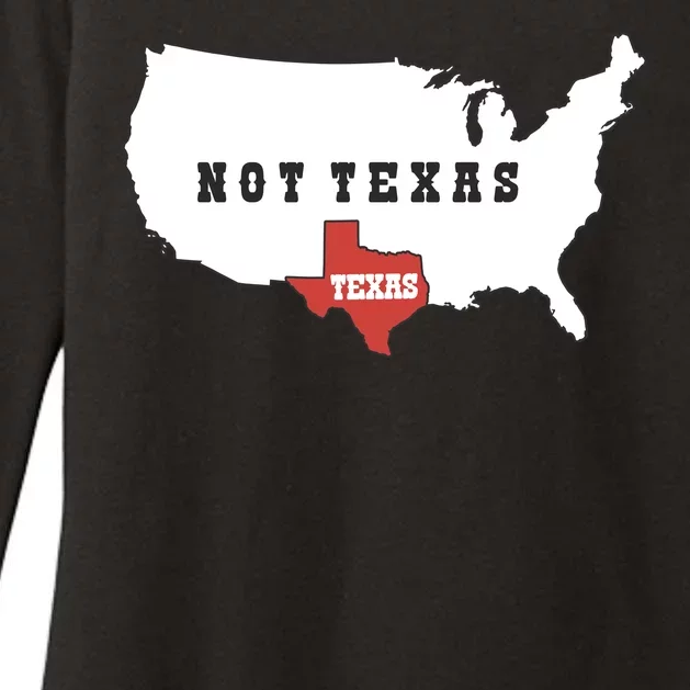 Texas Not Texas Map Womens CVC Long Sleeve Shirt