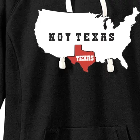 Texas Not Texas Map Women's Fleece Hoodie