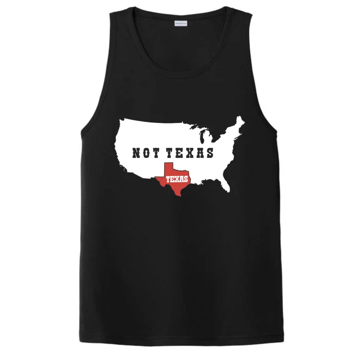 Texas Not Texas Map Performance Tank